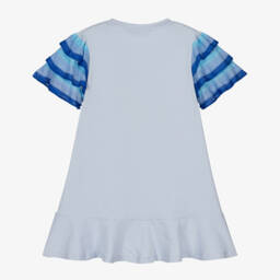 AIGNER-Платье из мягкого голубого трикотажа для девочек | Childrensalon Outlet