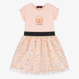 AIGNER-Girls Sparkling Pink Tulle Dress | Childrensalon Outlet