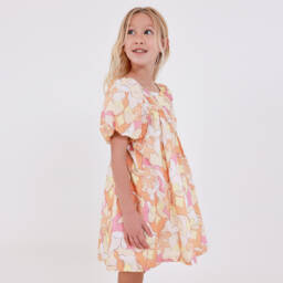 AIGNER-فستان بوبلين قطني زاهي للبنات | Childrensalon Outlet