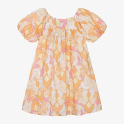 AIGNER-فستان بوبلين قطني زاهي للبنات | Childrensalon Outlet