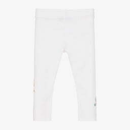 AIGNER-Белые хлопковые легинсы с бабочками | Childrensalon Outlet