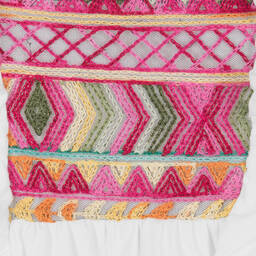 AIGNER-Белое хлопковое платье с рюшами для девочек | Childrensalon Outlet