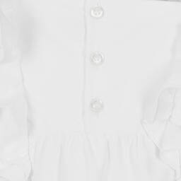 AIGNER-Белое хлопковое платье с рюшами для девочек | Childrensalon Outlet