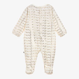 اقنر-أفرول بيبي غرو قطن بيما لون عاجي و ذهبي | Childrensalon Outlet