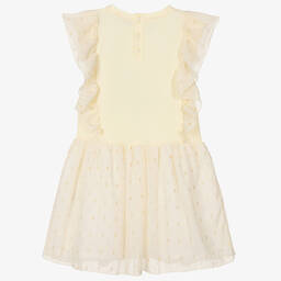 AIGNER-Girls Yellow Cotton & Chiffon Dress | Childrensalon Outlet
