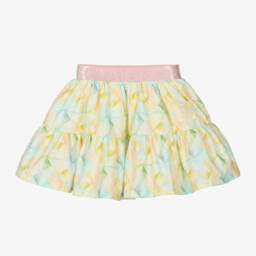 AIGNER-Girls Yellow Pastel Patterned Skirt | Childrensalon Outlet