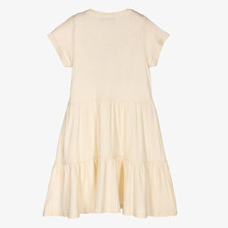 AIGNER-Gold Cotton Sequin Logo Dress | Childrensalon Outlet