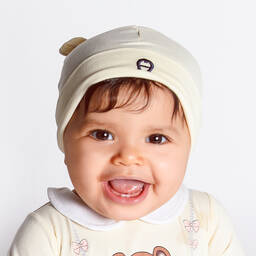 AIGNER-Ivory Pima Cotton Baby Hat | Childrensalon Outlet