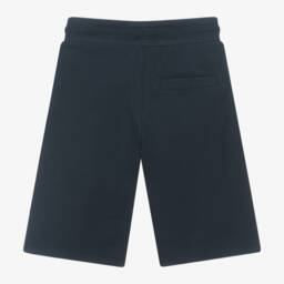 AIGNER-Navy Cotton Boys Tape Shorts | Childrensalon Outlet