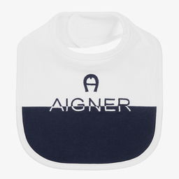 اقنر-مريلة قطن بيما لون أبيض وكحلي للأطفال | Childrensalon Outlet