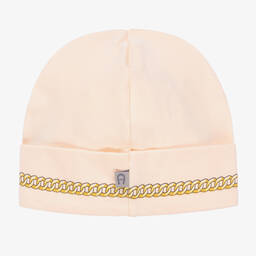 AIGNER-Pink Cotton Baby Hat | Childrensalon Outlet