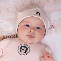 AIGNER-قبعة قطن بيما لون زهري للمولودات | Childrensalon Outlet
