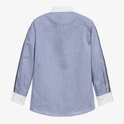 AIGNER-Teen Blue & White Logo Shirt | Childrensalon Outlet
