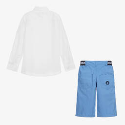 AIGNER-Комплект с шортами синего и белого цвета для подростков | Childrensalon Outlet