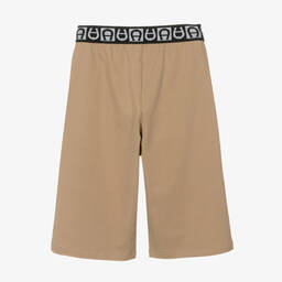 AIGNER-Teen Boys Beige Cotton Jersey Shorts | Childrensalon Outlet