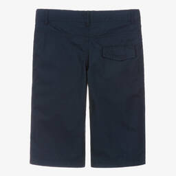 اقنر-شورت برمودا تينز ولادي قطن تويل لون كحلي | Childrensalon Outlet