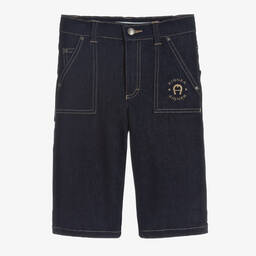 AIGNER-Teen Boys Blue Denim Bermuda Shorts | Childrensalon Outlet