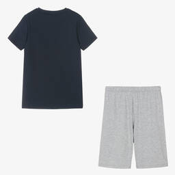 AIGNER-Короткая сине-серая пижама для подростков | Childrensalon Outlet