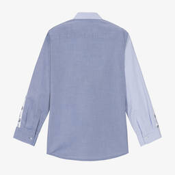 AIGNER-Голубая рубашка из хлопка оксфорд для мальчиков-подростков | Childrensalon Outlet