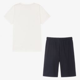 AIGNER-Teen Boys Ivory Short Pyjamas | Childrensalon Outlet
