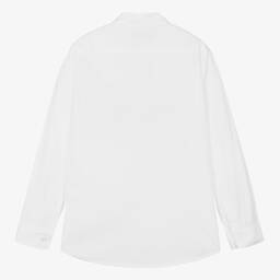 AIGNER-قميص تينز ولادي قطن بوبلين لون أبيض وأسود | Childrensalon Outlet