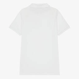 AIGNER-Teen Boys White Cotton Jersey Polo Shirt | Childrensalon Outlet
