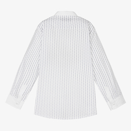 AIGNER-قميص تينز ولادي قطن بوبلين لون أبيض | Childrensalon Outlet