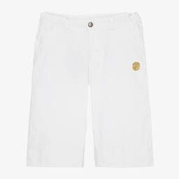 AIGNER-Teen Boys White Cotton Shorts | Childrensalon Outlet