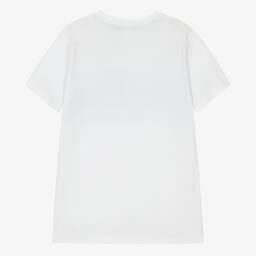 AIGNER-تيشيرت تينز ولادي قطن مقلم لون أبيض | Childrensalon Outlet