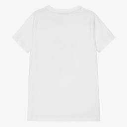 AIGNER-تيشيرت تينز ولادي قطن لون أبيض | Childrensalon Outlet