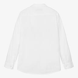 AIGNER-قميص تينز ولادي قطن بوبلين لون أبيض وذهبي | Childrensalon Outlet