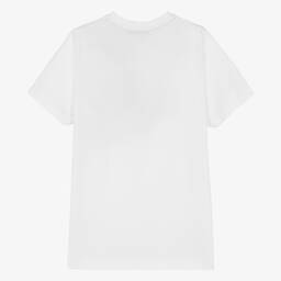 AIGNER-Teen Boys White Graphic Cotton T-Shirt | Childrensalon Outlet