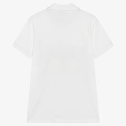 AIGNER-Teen Boys White Spray Paint Polo Shirt | Childrensalon Outlet