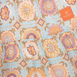 AIGNER-Голубая хлопковая юбка с цветами для подростков | Childrensalon Outlet