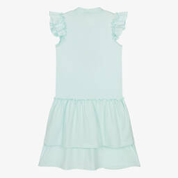 AIGNER-Голубое платье поло из хлопка для девочек-подростков | Childrensalon Outlet