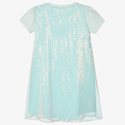 AIGNER-Голубое платье с пайетками | Childrensalon Outlet