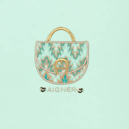 AIGNER-Teen Girls Green Cotton & Knit Dress | Childrensalon Outlet