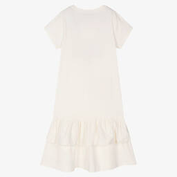 AIGNER-Кремовое хлопковое платье с принтом-сумкой для подростков | Childrensalon Outlet