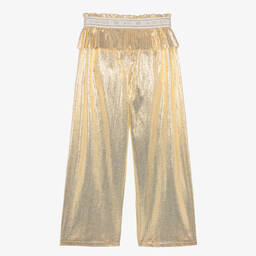 AIGNER-Teen Girls Metallic Gold Wide Leg Trousers | Childrensalon Outlet