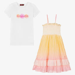 AIGNER-Teen Girls Orange Ombré Dress Set | Childrensalon Outlet