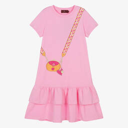 AIGNER-Teen Girls Pink Cotton Crossbody Bag Dress | Childrensalon Outlet