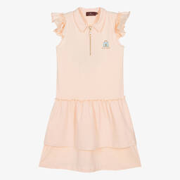 AIGNER-Розовое платье поло из хлопка для девочек-подростков | Childrensalon Outlet