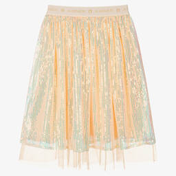 AIGNER-Розовая юбка из тюля с пайетками | Childrensalon Outlet