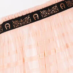 AIGNER-Розово-белое платье с бабочкой | Childrensalon Outlet