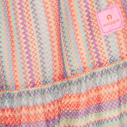 AIGNER-Розовая вязаная юбка с зигзагами для подростков | Childrensalon Outlet