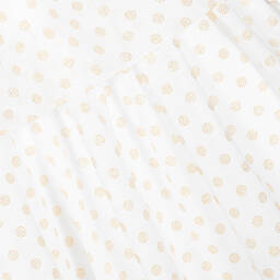 AIGNER-Бело-золотистое шифоновое платье | Childrensalon Outlet