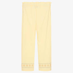 AIGNER-Teen Girls Yellow Wide-Leg Trousers | Childrensalon Outlet