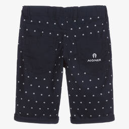 AIGNER-Темно-синие шорты с логотипом для подростков | Childrensalon Outlet