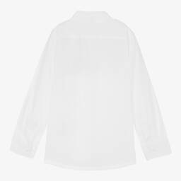 AIGNER-Teen White Cotton Logo Shirt | Childrensalon Outlet