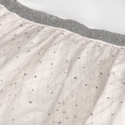 AIGNER-فستان تينز قطن جيرسي وتول لون أبيض وذهبي | Childrensalon Outlet